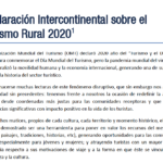 Declaración Intercontinental sobre el Turismo Rural 2020